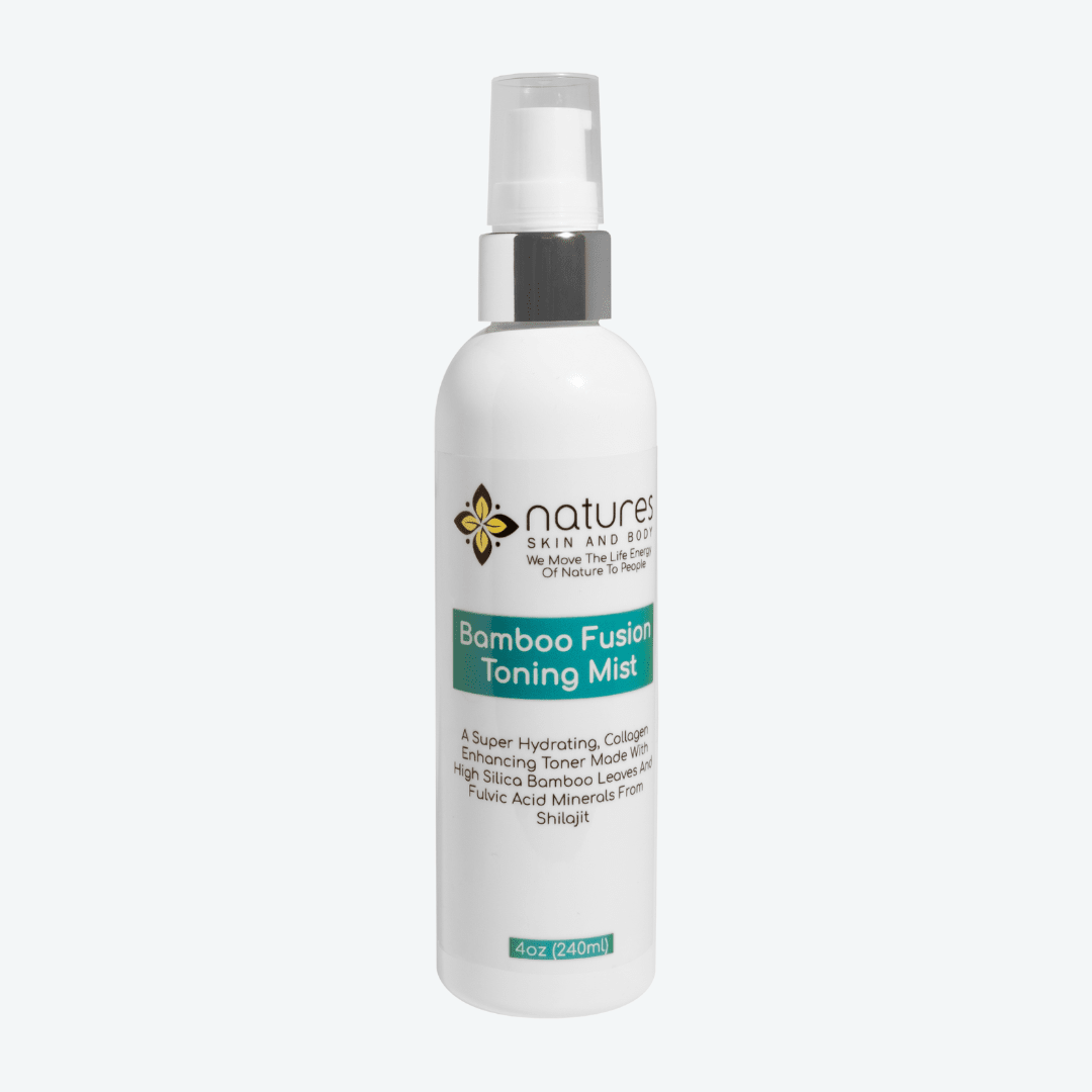 Nature’s Bamboo Toner-A hydrating Mist For Your Face Or Body That Gives You Healthy Glowing Skin. It Tightens Pores, Enhances Radiance, Adds Moisture And Delivers Healthy Anti-Aging Skin Nutrients
