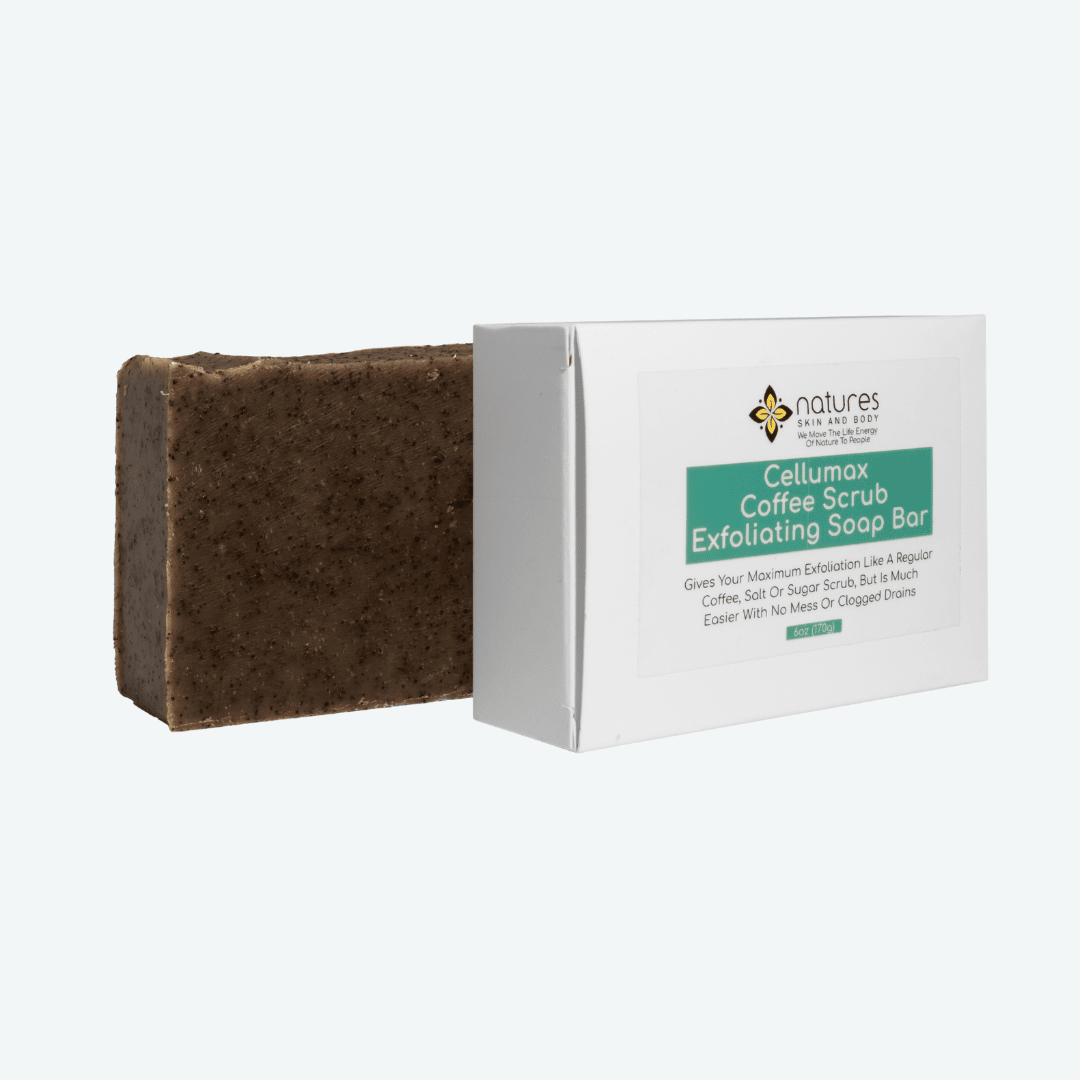 Cellumax Coffee Scrub Exfoliating Soap Bar - Gives You Maximum Exfoliation Like A Regular Coffee, Salt Or Sugar Scrub But Is Much Easier, With No Mess Or Clogged Drains.