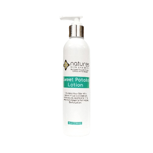 Natures Sweet Potato Lotion- Saturates Your Skin With Natural Vitamin A (Retinol), Antioxidants And More. This Lotion Is A Powerful Anti-Aging Body Lotion.