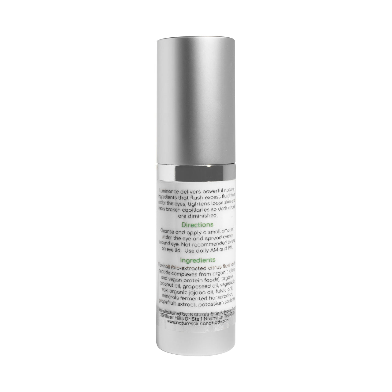 Luminance Organic Eye Cream-Instantly Tightens And Firms The Skin Around The eye Smoothing Fine Lines And Wrinkles. Flushes Toxins And Fluid From Under The Eye Reducing Puffiness, Bags, Dark Circles