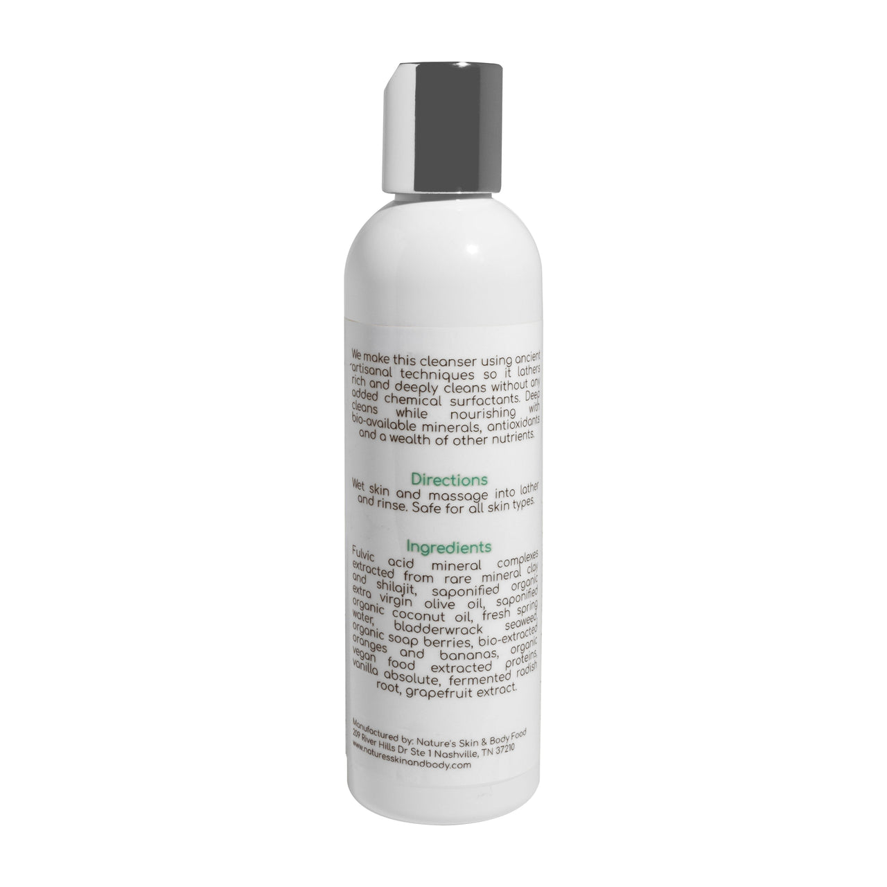 Mineral Facial Cleanser-High Foaming Facial Cleanser Without Any Chemical Surfactants (ingredients that make lather). Cleans And Nourishes Without Stripping Or Damaging The Skin.