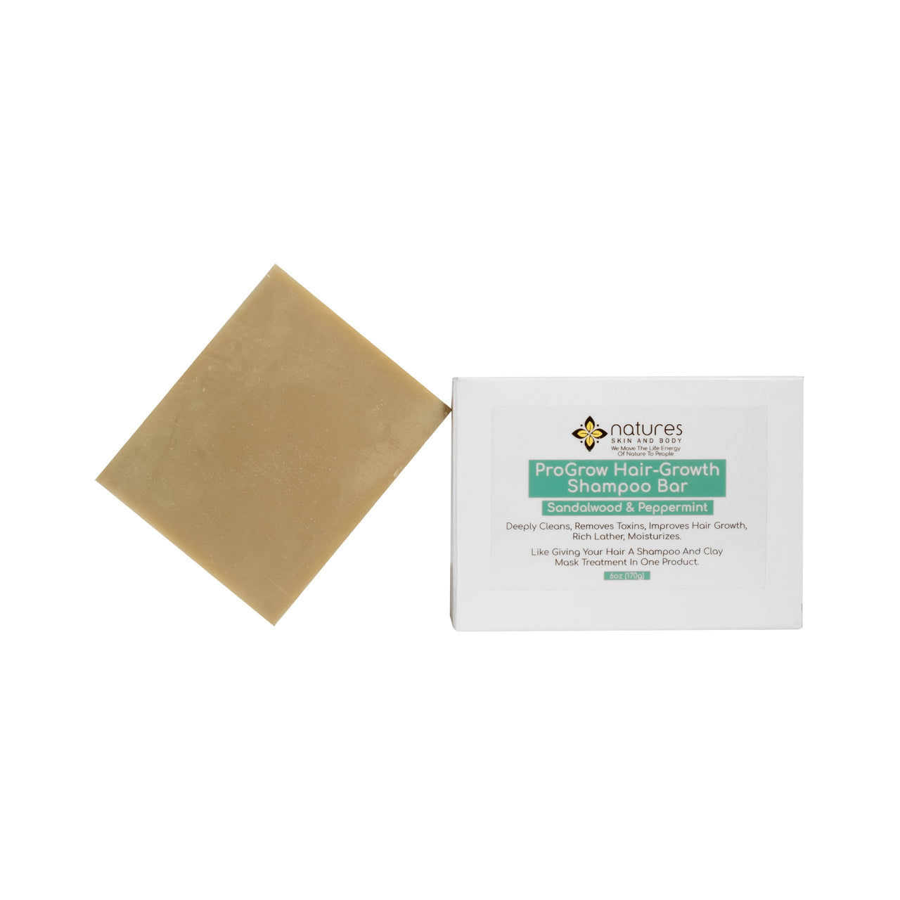 ProGrow Hair Growth Shampoo Bar-Rich Lathering, Moisturizing Clay Shampoo Bar-Removes Oil, Toxic Buildup, Dirt And Dandruff. Gives Your Hair A Shampoo And Clay Mask Treatment In One Product.