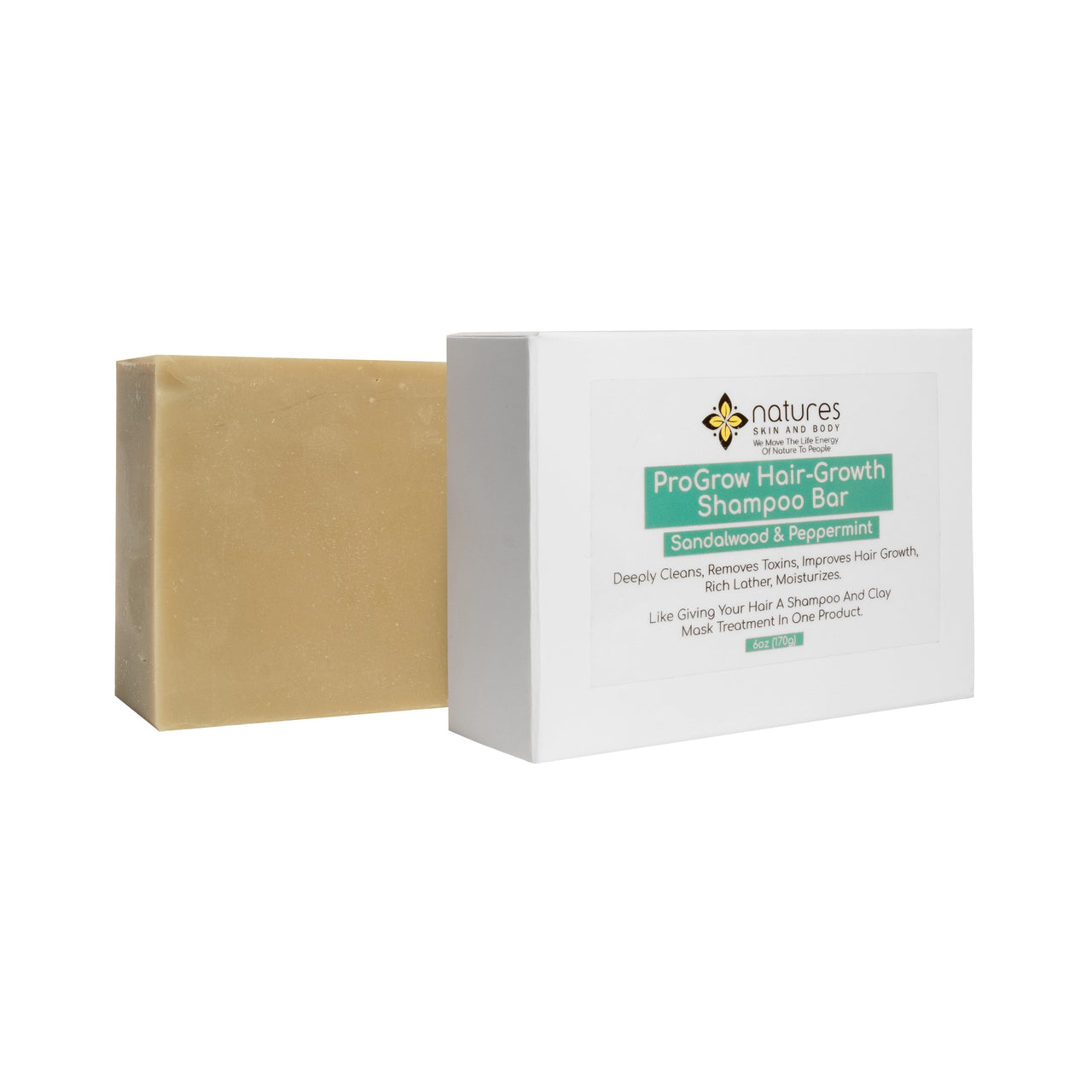 ProGrow Hair Growth Shampoo Bar-Rich Lathering, Moisturizing Clay Shampoo Bar-Removes Oil, Toxic Buildup, Dirt And Dandruff. Gives Your Hair A Shampoo And Clay Mask Treatment In One Product.