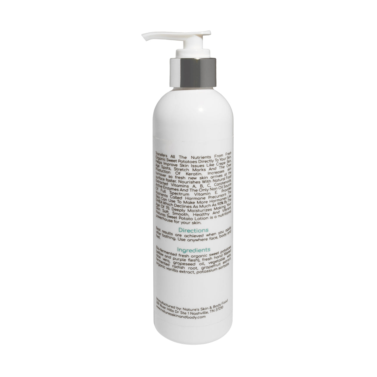 Natures Sweet Potato Lotion- Saturates Your Skin With Natural Vitamin A (Retinol), Antioxidants And More. This Lotion Is A Powerful Anti-Aging Body Lotion.