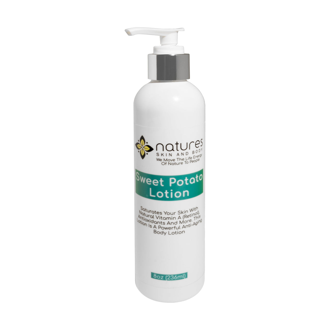 Natures Sweet Potato Lotion- Saturates Your Skin With Natural Vitamin A (Retinol), Antioxidants And More. This Lotion Is A Powerful Anti-Aging Body Lotion.