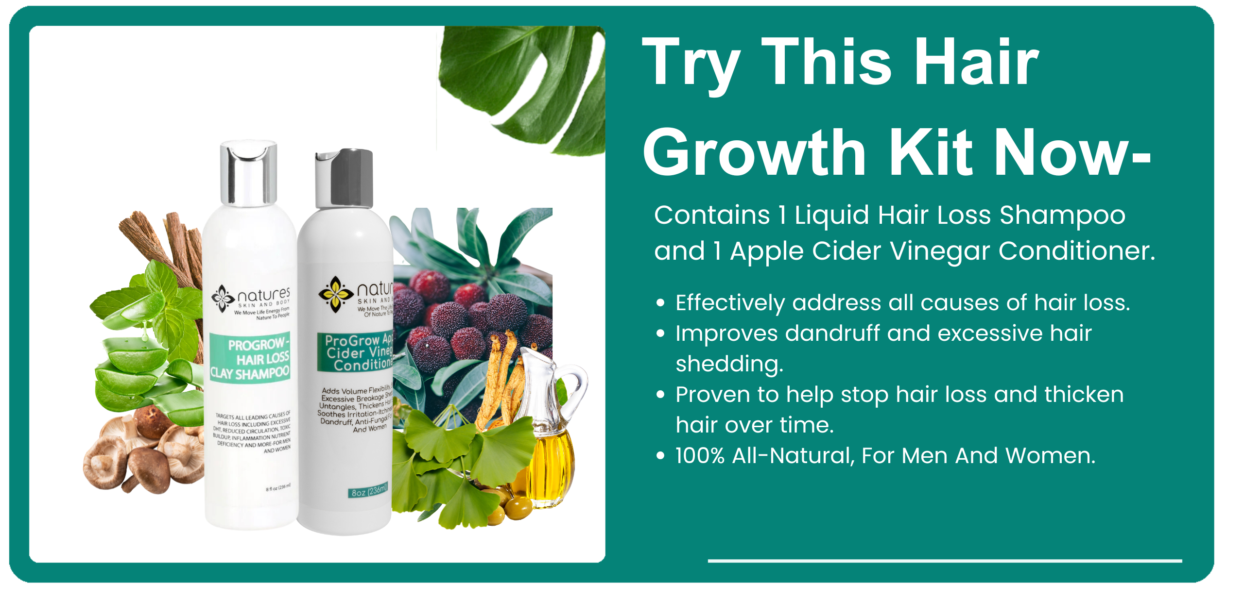 Hair Growth Kit - Best Hair Loss Shampoo and Conditioner For Men and Women banner