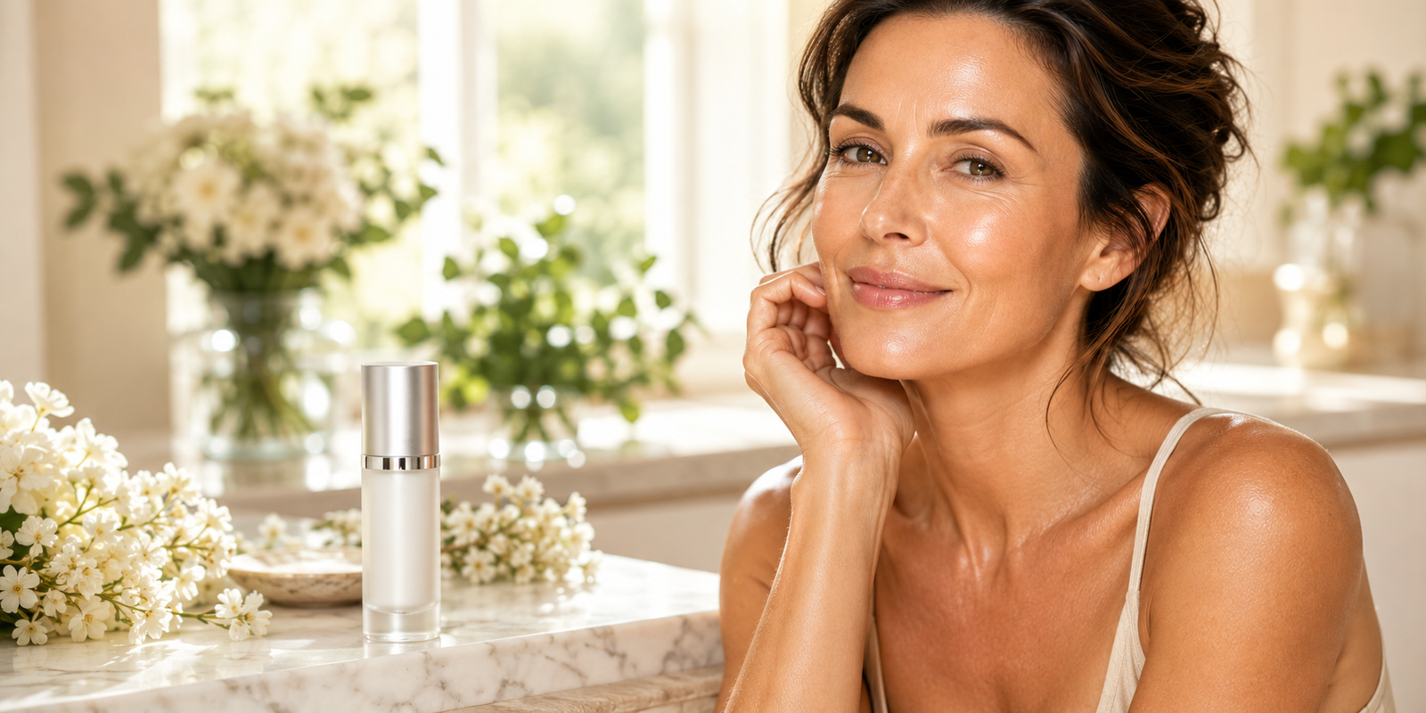 Woman with healthy, radiant skin